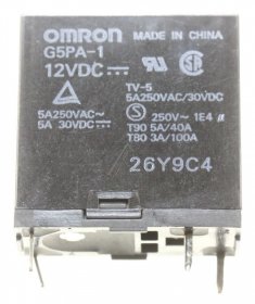 Beko Relay - 054323r C00942684 Relay G5pa-1 12vdc 5a-40a 250vac