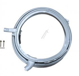 Door Seal Washing Machine - 20007175 Boot Gasket Anthracite With Lighting Nozzle Grease Resistant 20002776 [Bosch Siemens]