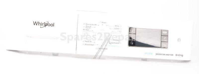Operating Unit Screen - C00851786 488000851786 Control Panel+handle Ffwdb 86434 [Whirlpool Indesit]