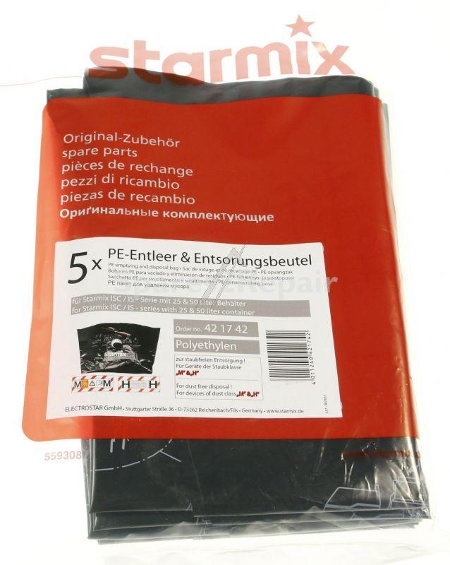 Starmix Vacuum Cleaner Filter - Fbpe50 421742 Fbpe 50 - 5-pack For Is-isc M And H