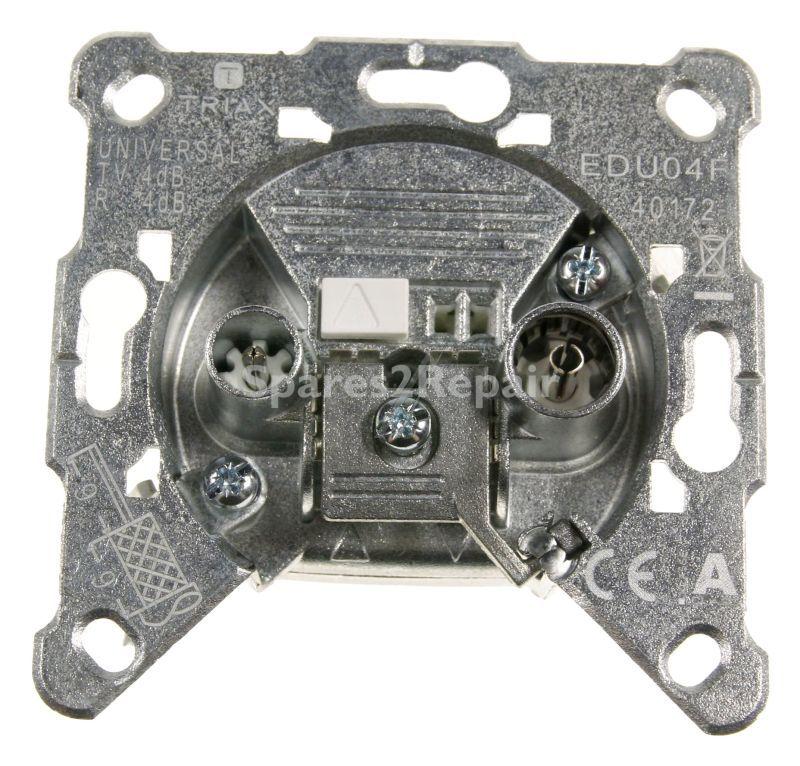 Triax Aerial Outlet Sockets - Edu 04 F Antennadose Edu 04 F For Sat-bk