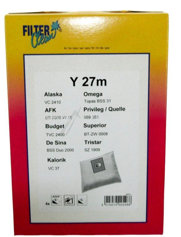 Filterclean Vacuum Cleaner Bags - Y27m Fl0782-k X4 Vacuum Bag + 1 Microfilter-box