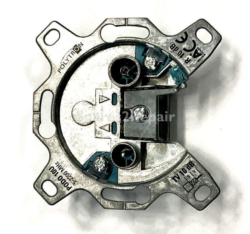 Polytron Aerial Outlet Sockets - Podo 10 U Line Outlet, Broadband 2-way, 5-2200 Mhz, Tv-fm, Tap Loss 10