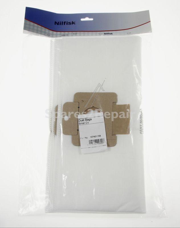 Nilfisk Vacuum Cleaner Bags - 107401158 Dust Bags Small Cv 3 Pieces