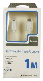 Compatible Data Cable Gsm - Lightning - Usb-c Charging Cable-data Cable 1m White With Mfi License