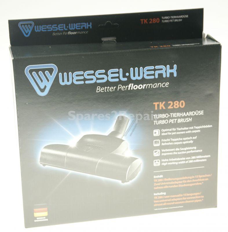 Wessel Werk Turbo Nozzle - Tk280 12 9600-271 Vacuum Cleaner Turbo Pet Hair Nozzle-brush 32-38mm