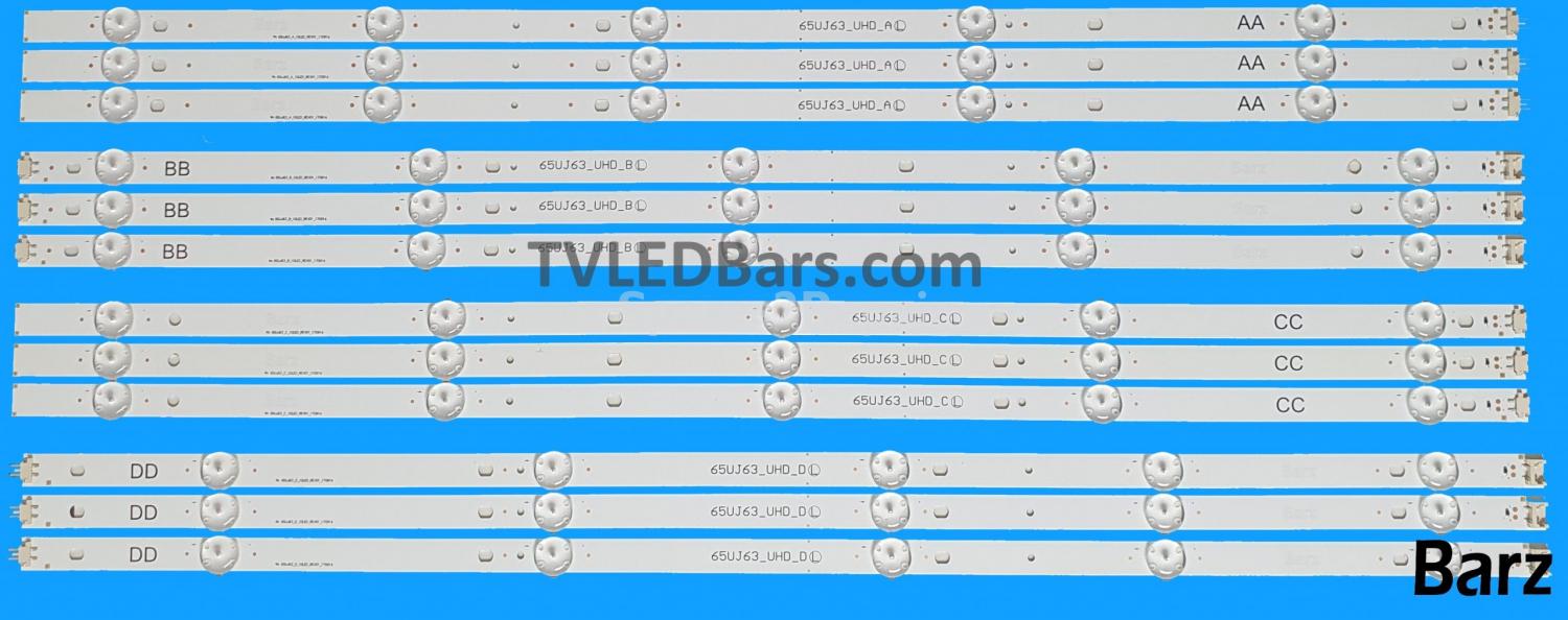 LG 65 inch Full LED Backlight Array - 65UJ63_UHD_A + 65UJ63_UHD_B + 65UJ63_UHD_C + 65UJ63_UHD_D - AGF78818401 - NC650DGE-AAFX