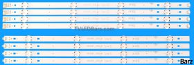 LG LED Backlight Array LG AGF79082401 AGF79082402 49" NC490DGE-ABEX1 ABEX2 ABEX3 ABEX5 49UH61_UHD A / B 8pcs