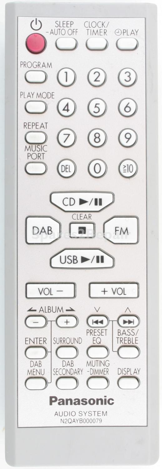 Panasonic N2QAYB000079 Remote Control (Original)