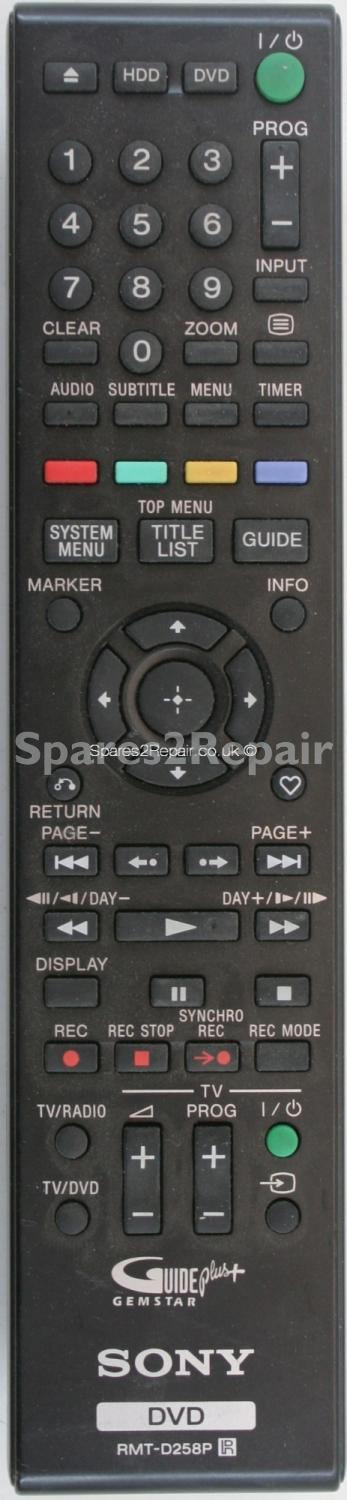 Sony RMT-D258P Remote Control (Original)