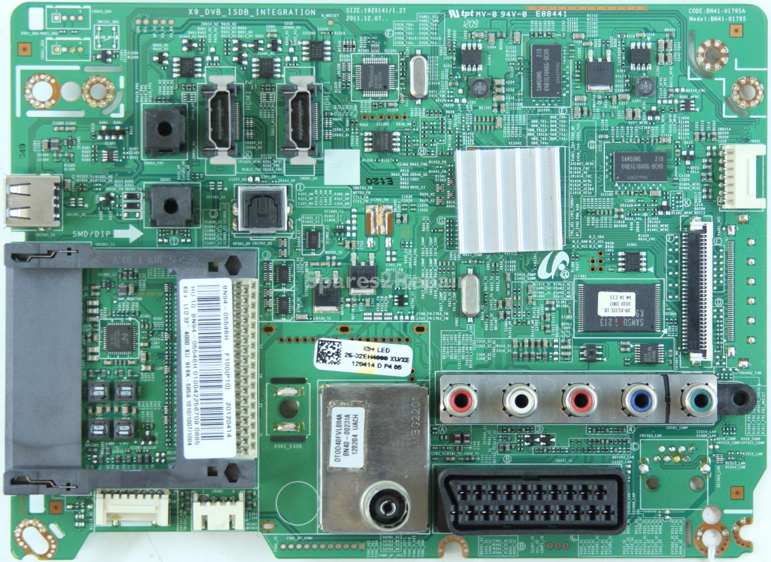 Samsung UE32EH4000W - Main AV - BN94-05546H - BN41-01795A - X9_DVD_ISDB_INTERGRATION