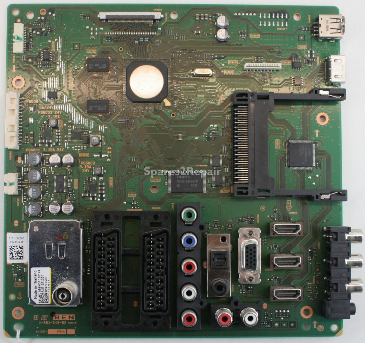 Sony KDL-32EX401 - Main AV - 1-881-019-52 - A1767-672-A